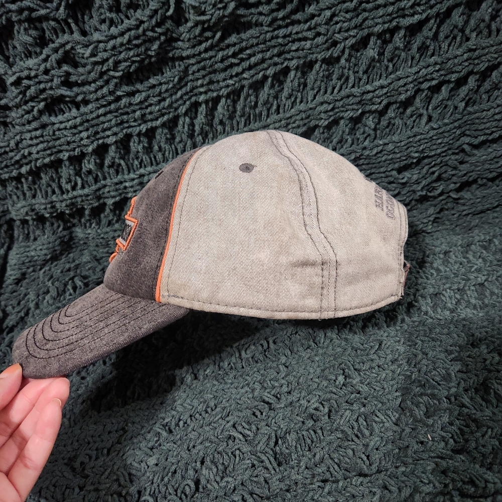 Harley-Davidson Cycles Gray and Orange Hat - Picture 6 of 9